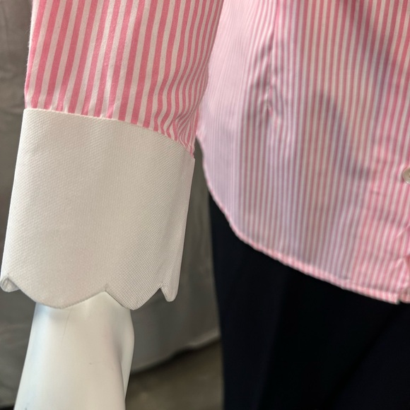 GRETCHEN SCOTT Designs ‘Pique All Day’ Pinstripe Shirt - NWT - Picture 6 of 9